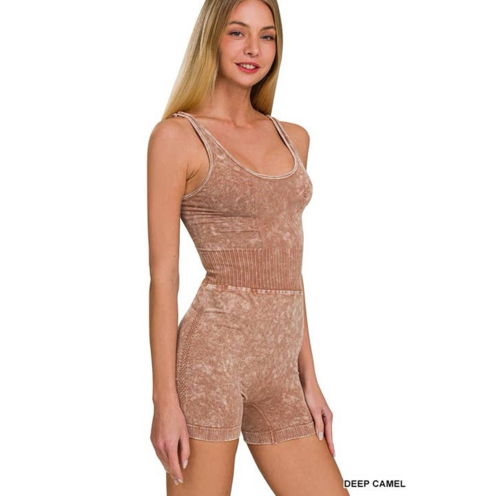 Zenana Outfitters Deep Camel Jumpsuit
